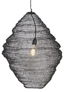 Lampă suspendată orientală neagră 60cm - Nidum