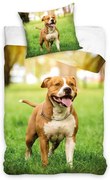 Animale Staffordshire Set lenjerie de pat cu câini 140×200cm, 70×90 cm