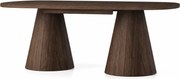 Masă lemn masiv Dining EGO Personalizabila - Nuc, 2200 + (2×500) x 1200 x 775 mm
