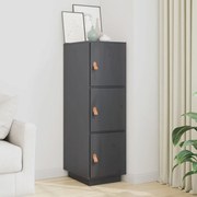 vidaXL Dulap înalt, gri, 34x40x108,5 cm, lemn masiv de pin