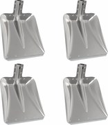 vidaXL Cap de lopată 4 pcs Argintiu 45 x 38 cm Aluminiu