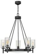 Hinkley HK-COLLIER5-BX - Candelabru suspendat pe lanț COLLIER, 5xE27/40W/230V, Ø 68,5 cm