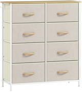 HOMCOM Comodă cu 8 sertare pliabile, cu 4 buzunare de depozitare și 2 cârlige | Aosom Romania