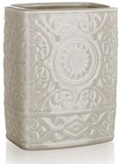 Pahar pentru periuţe de dinţi din ceramică, gri-bej