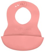 Bavetă Baby Ono reglabilă din plastic cu buzunar, roz