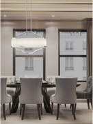 Open Design OR84849 - Lustră pe tijă GERDO OVALE 6xE14/12W/230V crom lucios/alb