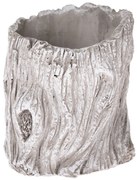 Ghiveci din beton Decor scoarță de copac, gri,12 x 13,5 cm, diam. 12 cm