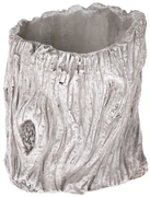 Ghiveci din beton Decor scoarță de copac, gri,12 x 13,5 cm, diam. 12 cm