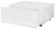 Cutie de depozitare modulară Wave Mist cu roți54,6 x 43,4 x 22 cm, Larg - 1 sertar - rotițe