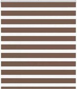 vidaXL Jaluzea tip zebra maro lățime țesătură 120,9 cm poliester