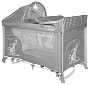 Patut pliabil Moonlight Rocker 2 nivele cu accesorii Grey Fun