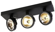 Spotlight de design negru reglabil cu 3 lumini - Go