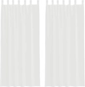 vidaXL Perdele Voile cu Bucle 2 buc Alb 140x245 cm