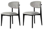 Set de scaune de sufragerie Lionte Grey and Black,2 buc.