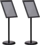 vidaXL Suporturi pentru postere 2 pcs Negru 32.7 x 24 x 108 cm