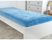 Cearceaf albastru din microflanel 90x200 cm Exclusive – B.E.S.