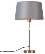 Lampă de masă din cupru cu abajur gri 35 cm reglabilă - Parte