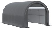 Outsunny Șopron Auto, Cort de Depozitare Portabil de Mare Capacitate cu Ușă, Copertina PE Anti-UV pentru Mașină, Barcă, Motocicletă, 3x5 m, Gri