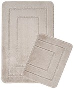 Covorașe de baie maro deschis 2 buc. 50x80 cm Cerceve – Foutastic