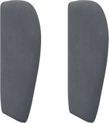 vidaXL Ureche pentru Tăblie Gri Scurt 40 x 23 x 6 cm Catifea