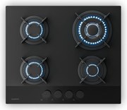 Klarstein Plită pe gaz Velaire, plită cu 4 arzătoare cu aprindere electrică, compatibilă cu gaz natural și GPL, 8000W, 60cm