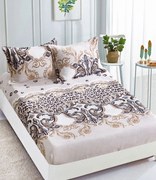 Husa de pat cu elastic cocolino + 2 Fete de Perna - Crem Royal