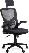 Scaun ergonomic din mesh cu brate rabatabile OFF 635 negru