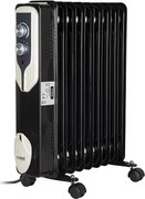 Calorifer electric Floria ZLN3659,Negru 2000 W, 9 elementi, 3 trepte de putere, Termostat reglabil, Protectie supra-incalzire, Indicator luminos,