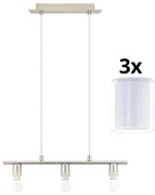 Lustră LED pe cablu Eglo MY CHOICE 3xE14/4W/230V crom/alb