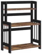 Raft de bucătărie cu polițe MARGE, negru