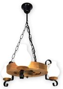 Lustră pe lanț Brilagi ROATA 3xE14/40W/230V fag