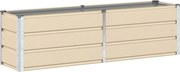 vidaXL Jardinieră Creme 160 x 40 x 45 cm Oțel