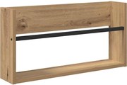 vidaXL Raft pentru reviste cu raft Stejar Artizanal 60 x 12 x 30 cm