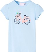vidaXL Tricou pentru copii, albastru deschis, 116