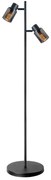 Lampadar REBECCA 2xE14/8W/230V negru/fumuriu