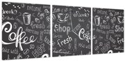 Tablou - Coffee (cu ceas) (90x30 cm)