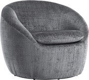 Fotoliu pivotant modern ALPINE tesatura structurata gri