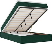 vidaXL Cadru de pat otoman cu saltea verde închis 120x200cm catifea
