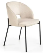 Scaun de bucaterie Alanna, bej/negru