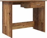 vidaXL Birou cu sertar Lemn vechi 100 x 50 x 76 cm Lemn compozit