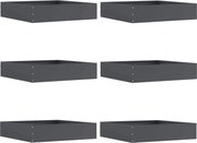 vidaXL Margine pentru gazon 6 pcs Antracit 60 x 60 x 13 cm Oțel