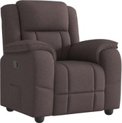 vidaXL Fotoliu rabatabil, maro închis, material textil