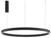 Lustra LED design circular cu iluminat sus si jos ELOWEN negru, diametru 98cm