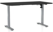 Masa inaltime reglabila OfficeTech A, 120 x 80 cm, bază gri, negru