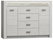 Comodă combinată Nadenas N7 (Alb craft) (fără iluminat). 1058229
