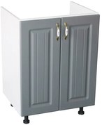 Corp inferior 60 cu 2 usi masca chiuveta Zebra MDF gri dungi