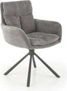 Scaun de masă HALSA, 1 buc., gri