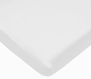 Cearceaf din bumbac cu elastic roata pentru patut 140x70 cm Kidizi Alb