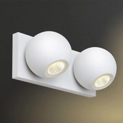 Aplica cu 2 spoturi LED Goal II, alb