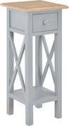 vidaXL Masă laterală, gri, 27 x 27 x 65,5 cm, lemn